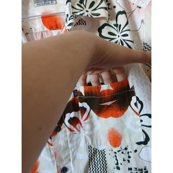 Pineapple Connection Shirt Mens XL White Hawaiian  Buttonup Floral Hawaii Design - Picture 5 of 12